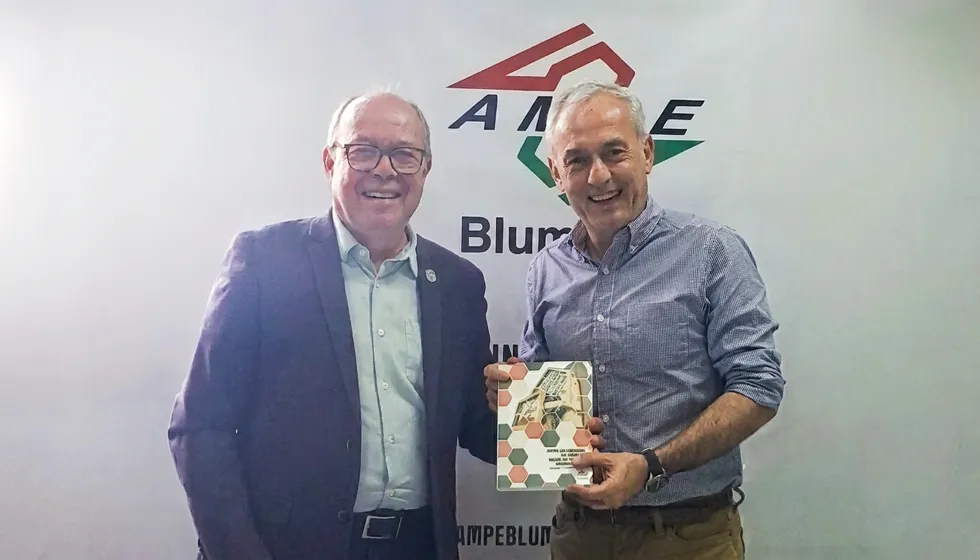 João Paulo Kleinubing, diretor financeiro do BRDE, se reúne com diretoria da AMPE Blumenau