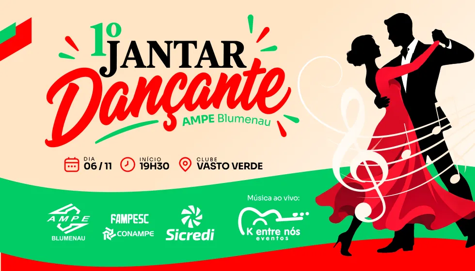 1º Jantar dançante da AMPE Blumenau: celebre, conecte-se e aproveite uma noite especial